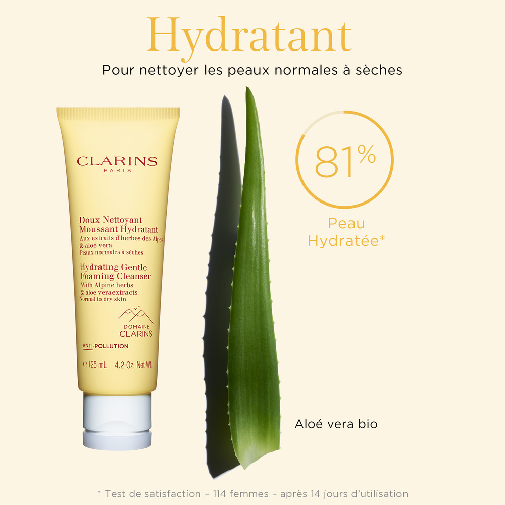 Clarins Doux Nettoyant Moussant Hydratant  Peaux normales à sèches Démaquillant et Nettoyant