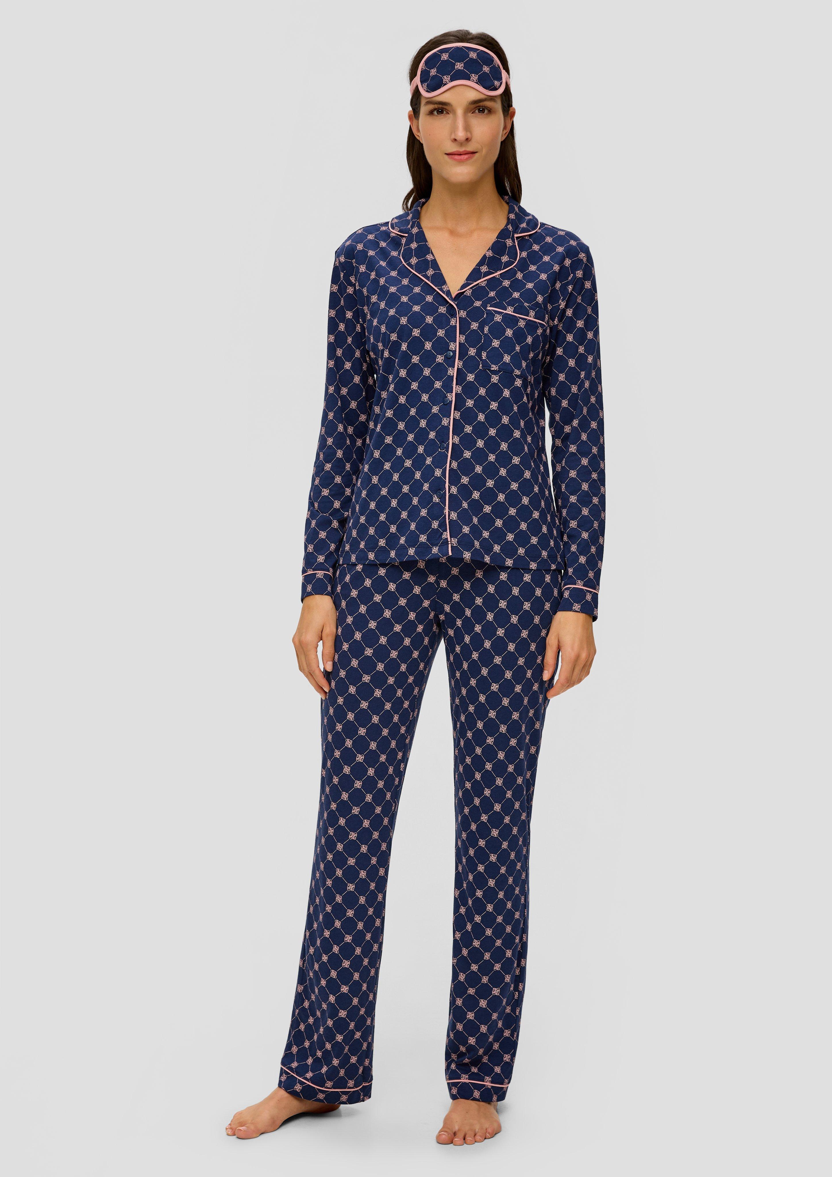 Langes Pyjama-Set mit Schlafmaske  6009207-58A9