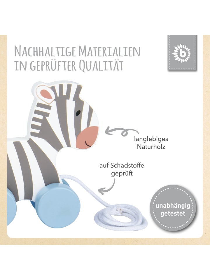 Bieco Spielwaren Nachziehspielzeug Zebra Clara und Lara - ab 12 Monate in Mehrfarbig günstig kaufen onesize