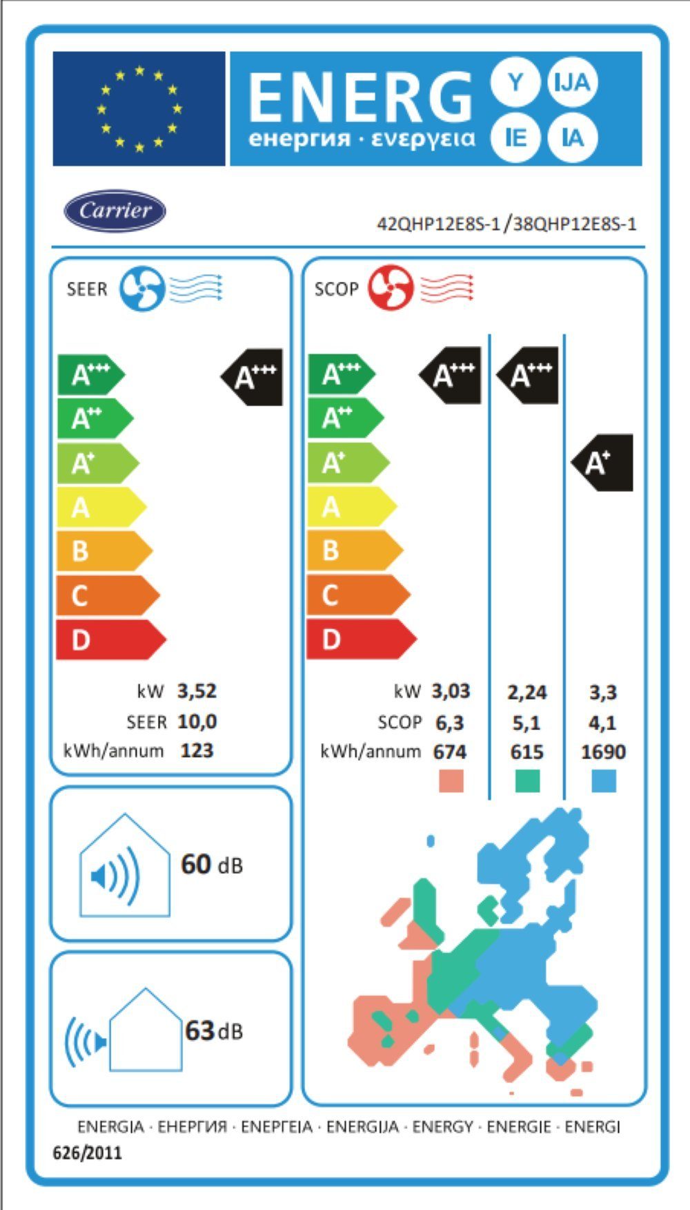 Carrier Klimagerät Klimaanlage Split - Inverter Carrier Platinum Plus