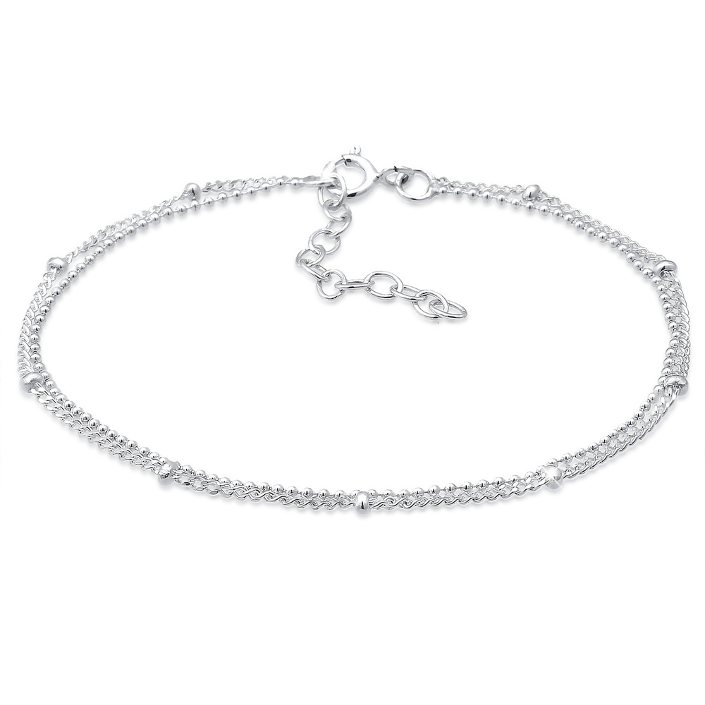 Elli Elli Bracelet Femmes Basic Layer Chaîne boules tendance géo en argent sterling 92 Bracelet