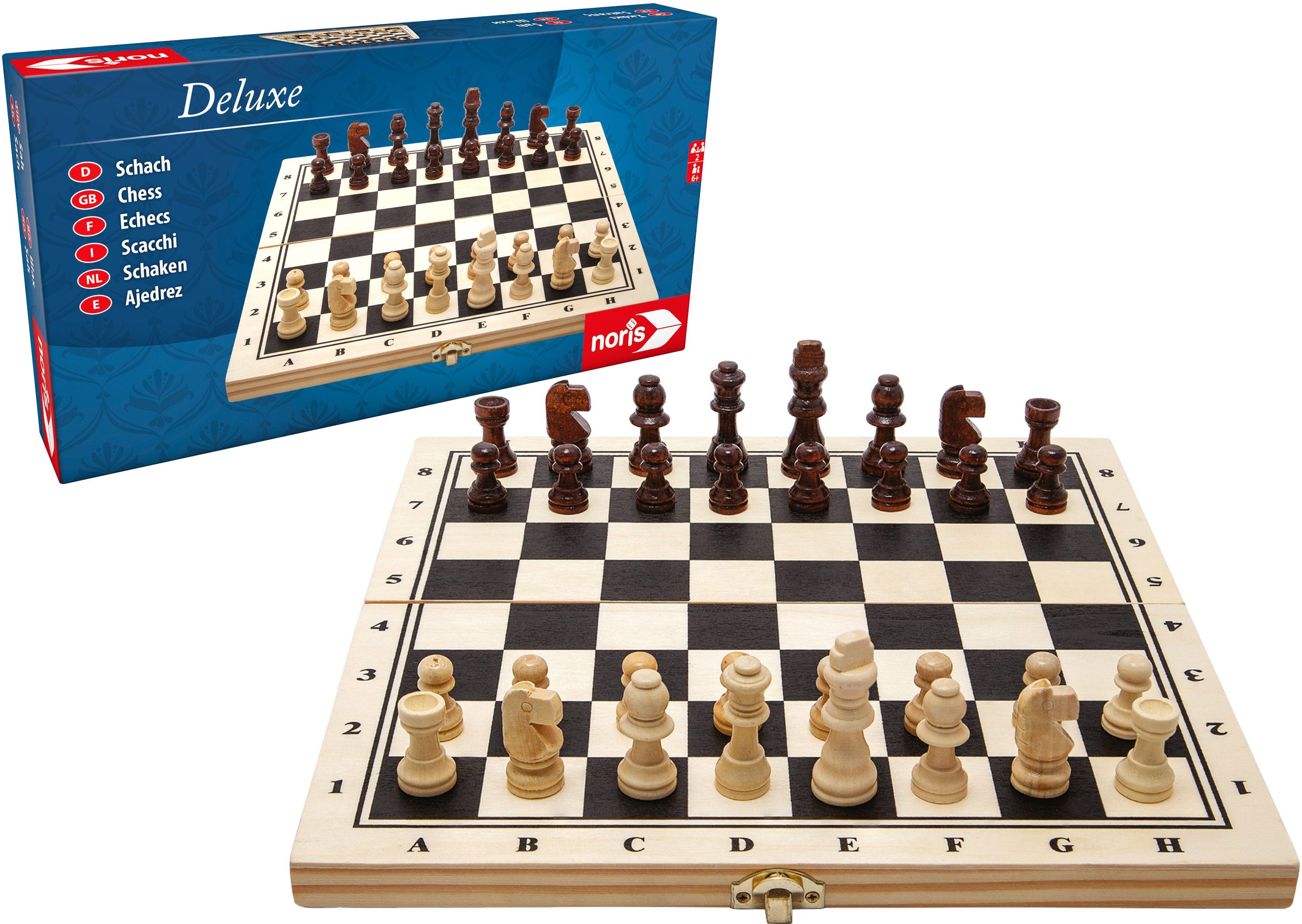 Noris Spiel, Holzspielzeug, Deluxe Holz Schach