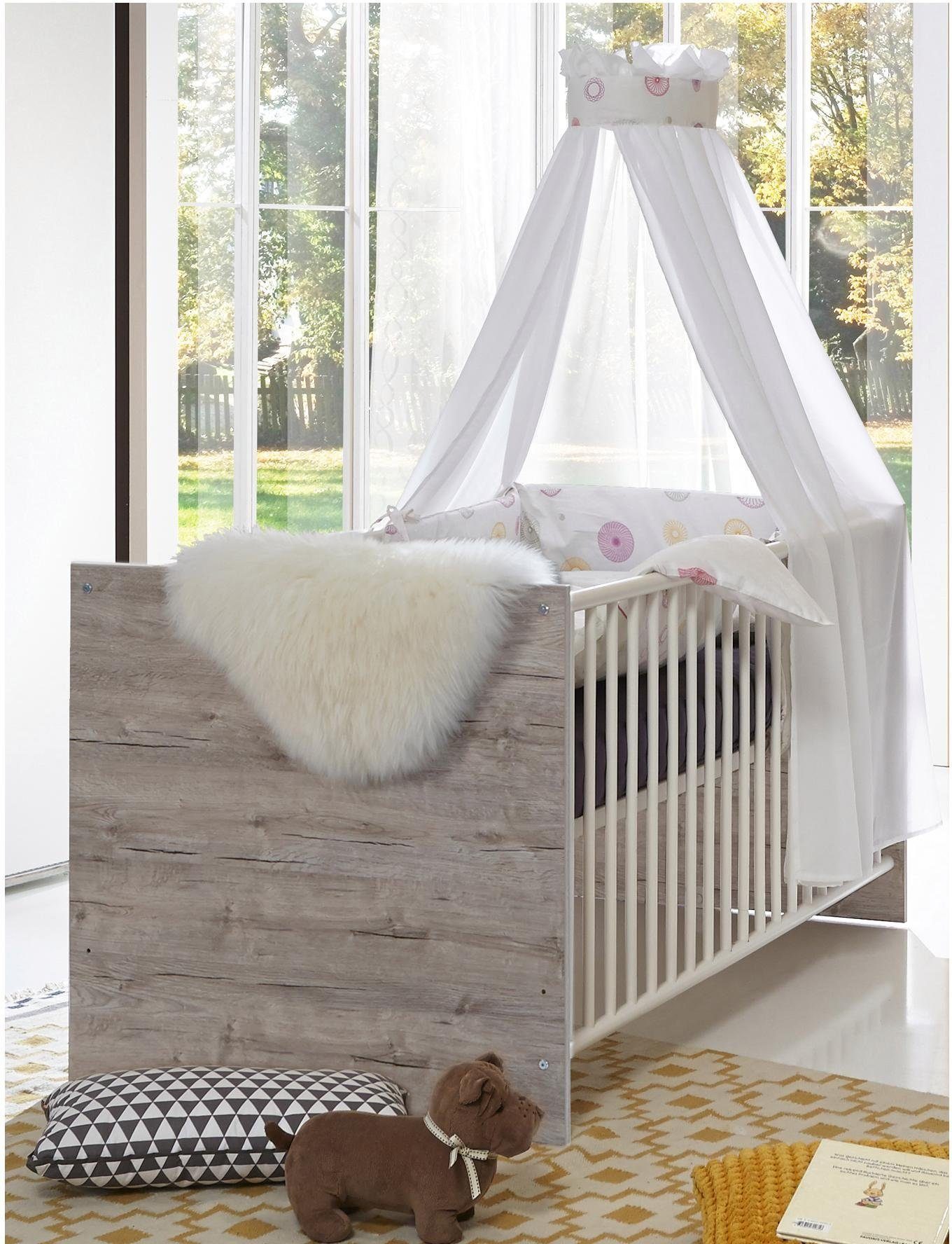 arthur berndt Babyzimmer-Komplettset Franzi, (Set, 4-St., Kinderbett, Regal, Schrank, Wickelkommode), Made in Germany; mit Kinderbett, Regal, Schrank und Wickelkommode
