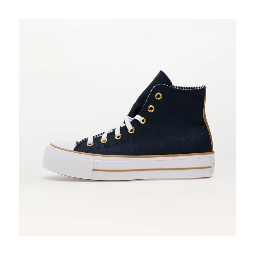 Converse Chuck Taylor All Star Lift Platform Herringbone Stripe A08860C / blau