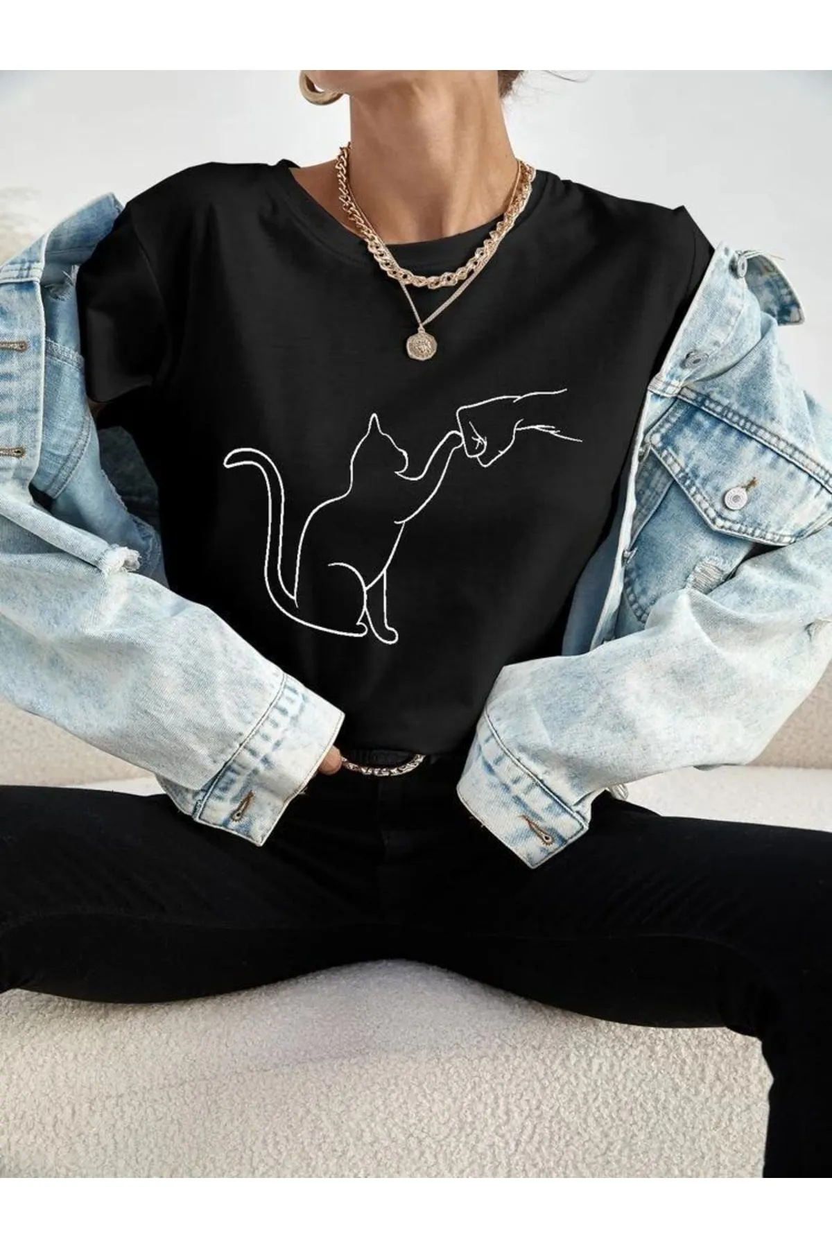 MOONBULL  Unisex-T-Shirt „Lover Cat“ mit Aufdruck