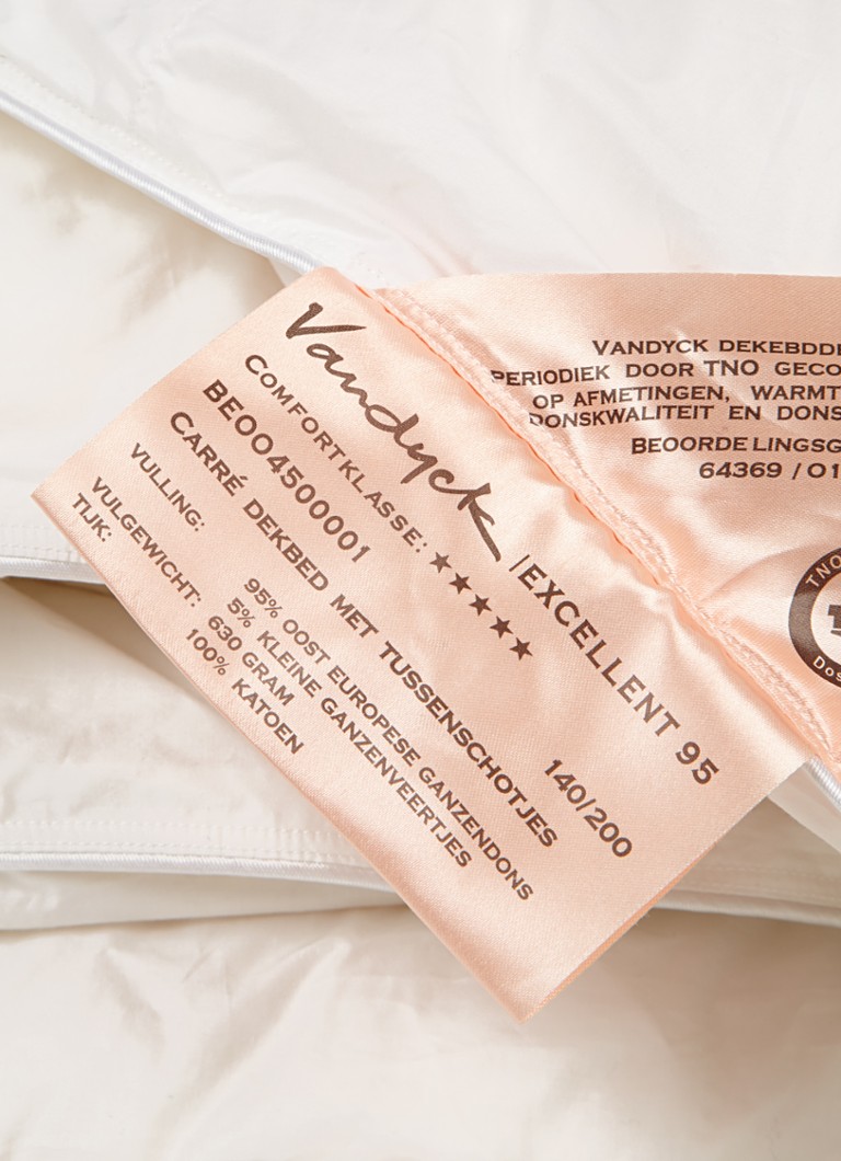 Σόλο πάπλωμα Vandyck Excellent 650 από μακοκάτα με γέμιση από πούπουλα και φτερά