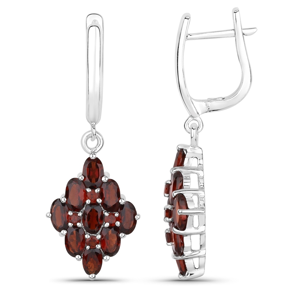 Rafaela Donata Boucles doreilles Argent sterling Grenat en Argent Bijoux