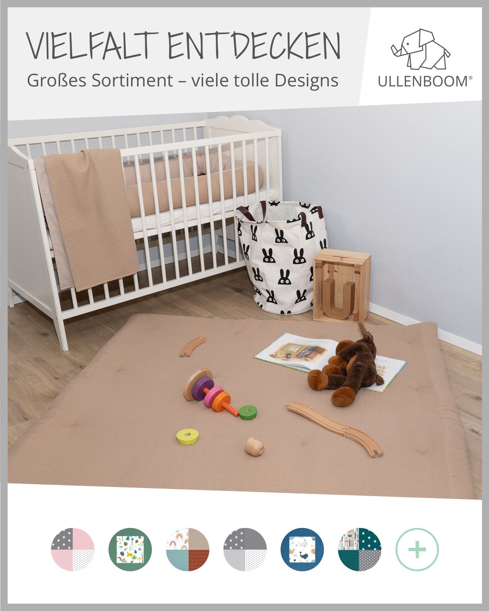 Einschlagdecke Für die Babyschale und Autositz, Sand, TOG-Wert 2,5, ULLENBOOM ®, Optimal für Frühling, Herbst und Winter, Made in EU