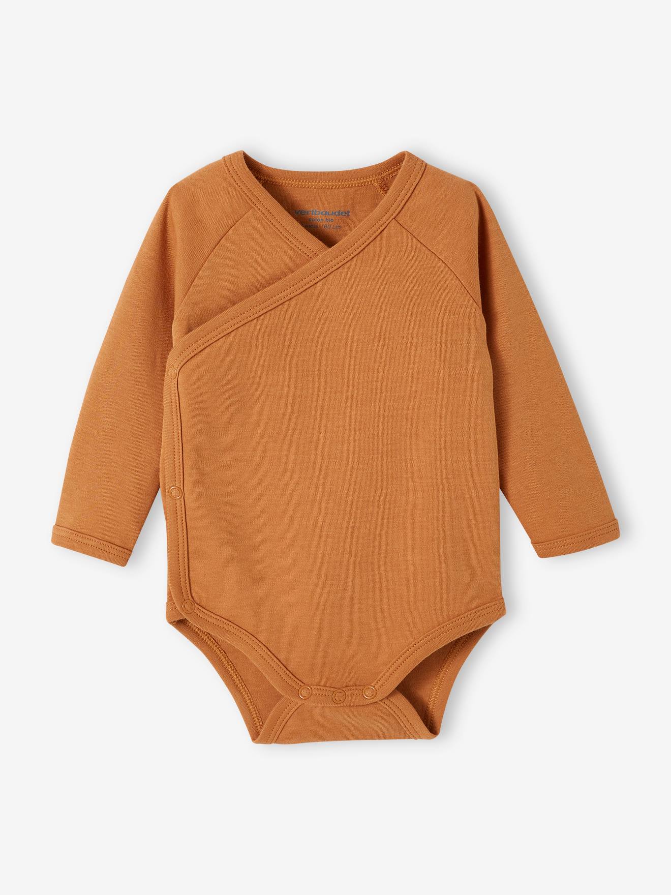 Vertbaudet 5er-Pack Baby Wickelbodys aus Bio-Baumwolle Oeko-Tex - pack karamell schäfchen