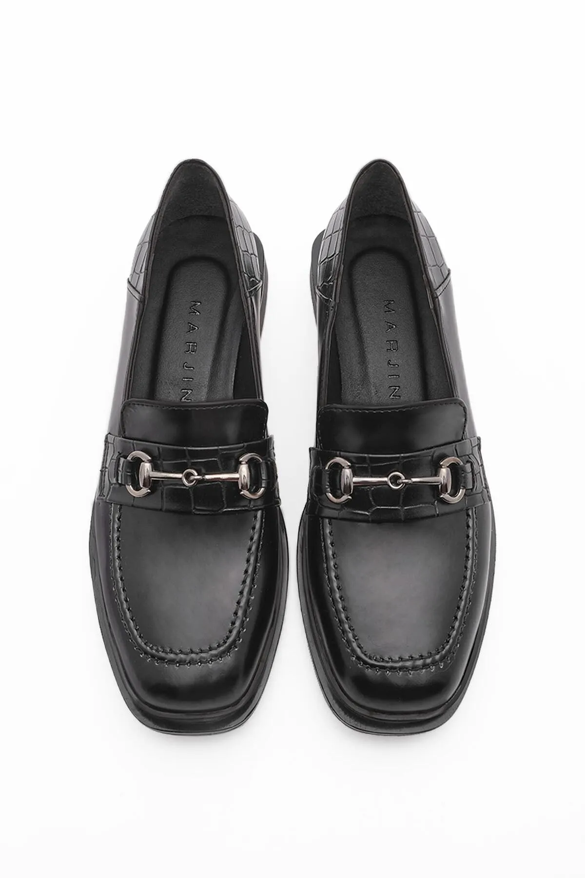 Marjin  Loafer - Schwarz - Blockabsatz