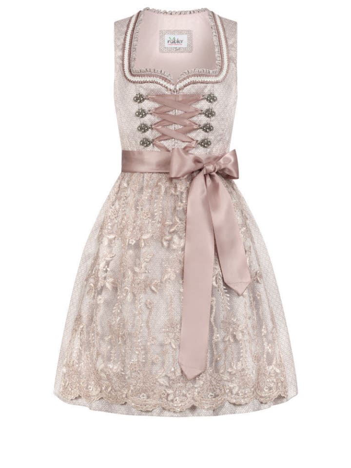 Nübler Mini-Dirndl Tessa in Taupe günstig kaufen