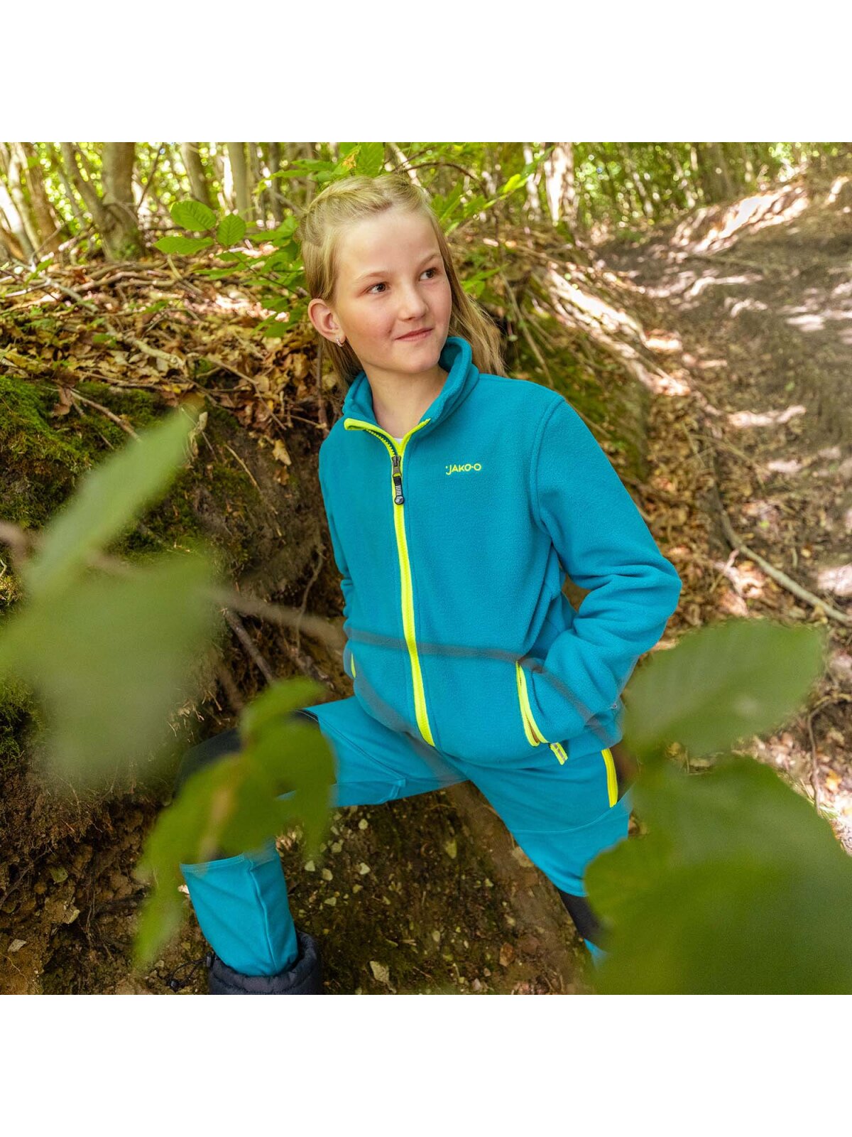 Fleecejacke Basic, dunkeltürkis