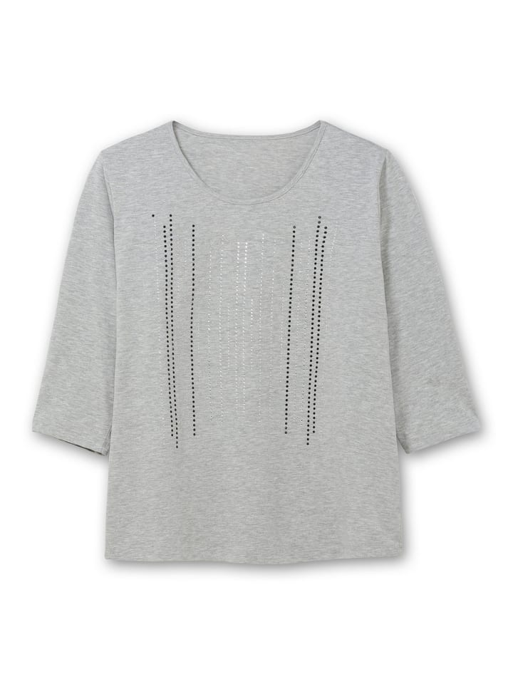 sheego 3/4-Arm-Shirt in grau günstig kaufen