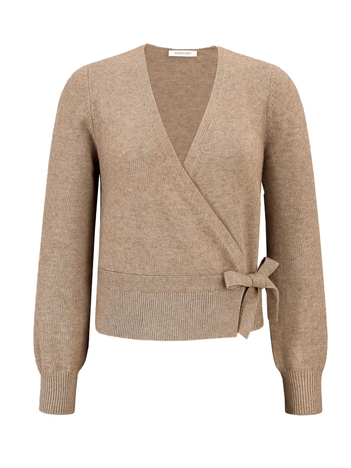 SASSYCLASSY Oversize Strick-Cardigan in Taupe günstig kaufen