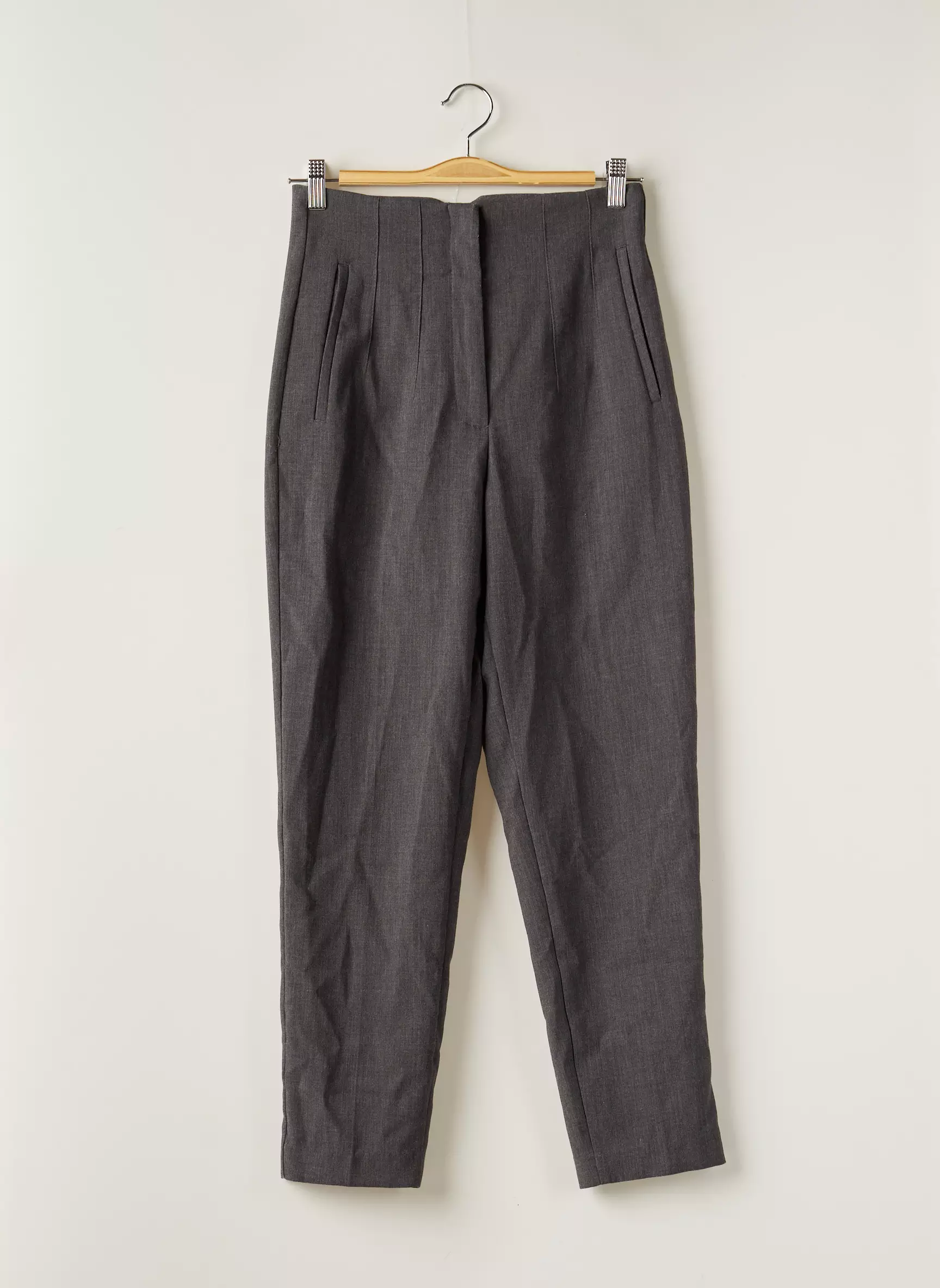 Zara Pantalons Slim Femme couleur gris
