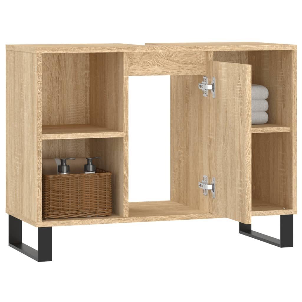 vidaXL Badezimmerspiegelschrank Badschrank Sonoma-Eiche 80x33x60 cm Holzwerkstoff (1-St)