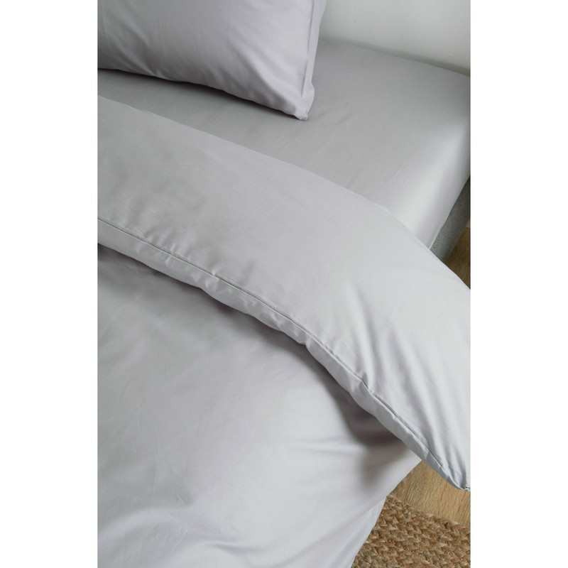 Housse de couette unie en Coton Bio pour lit 1 personne
