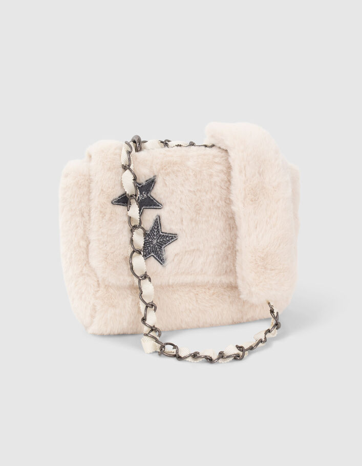 Sac à main rose tout doux badges étoiles fille