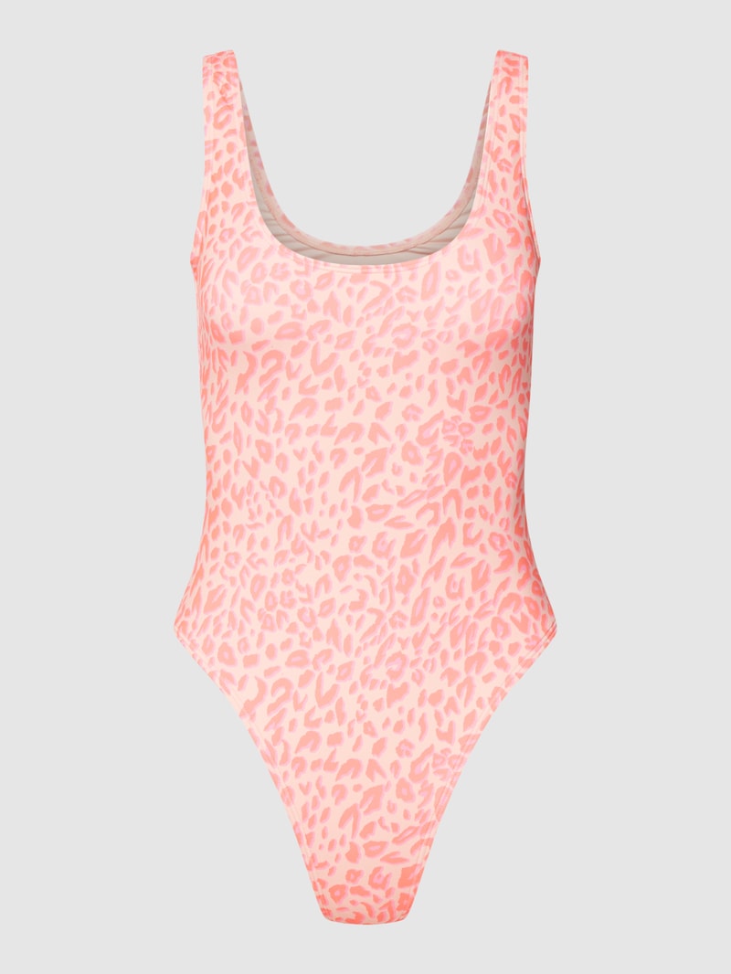 Badeanzug mit Animal-Print Modell 'LEI LOW ONE PIECE' in orange