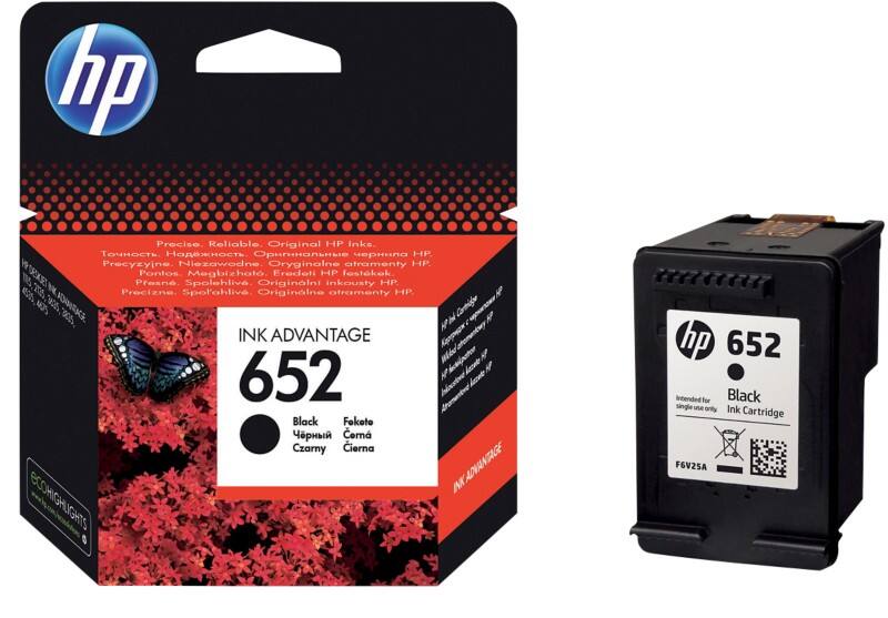 HP 652 Original Tintenpatrone F6V24AE Schwarz