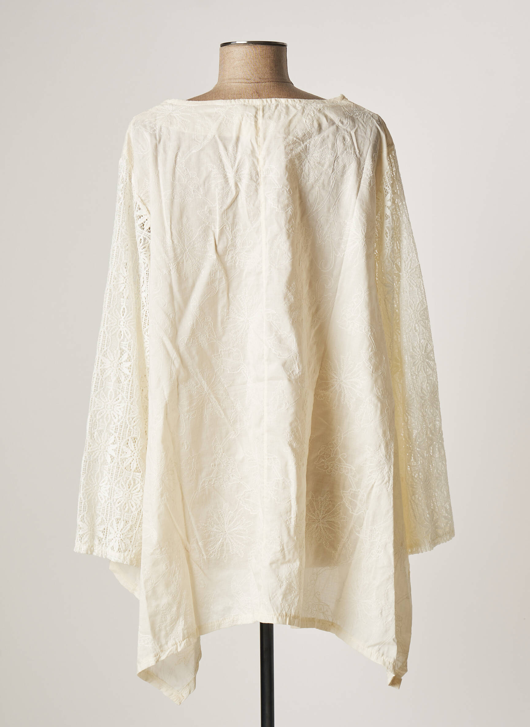 Tendance Unique Tuniquemanchelongue Femme couleur beige