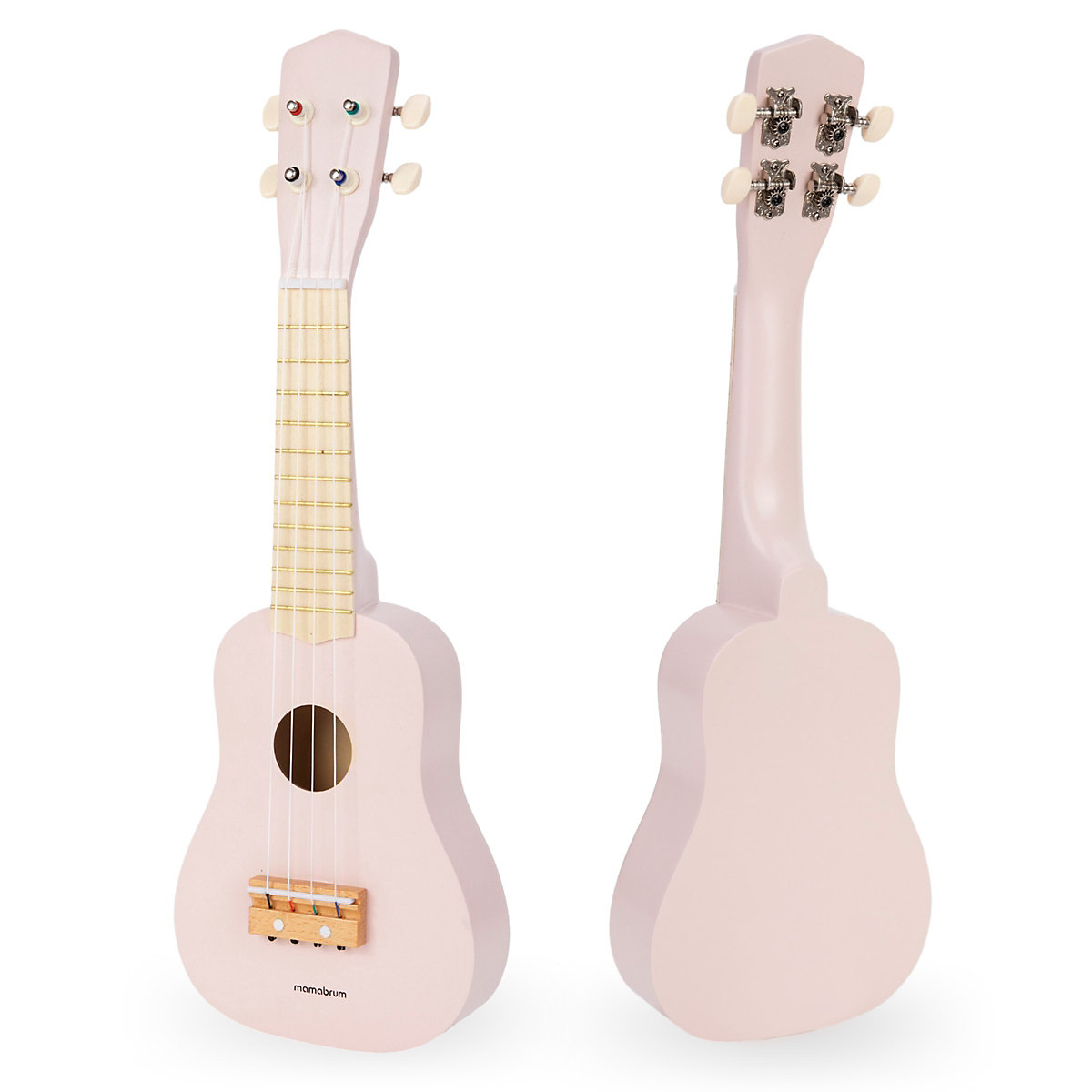 Holzgitarre – Ukulele – rosa Farbe, lehrt einfache Akkorde, stimuliert den Hörsinn, Nachahmung eines echten Instruments, schöne Klänge