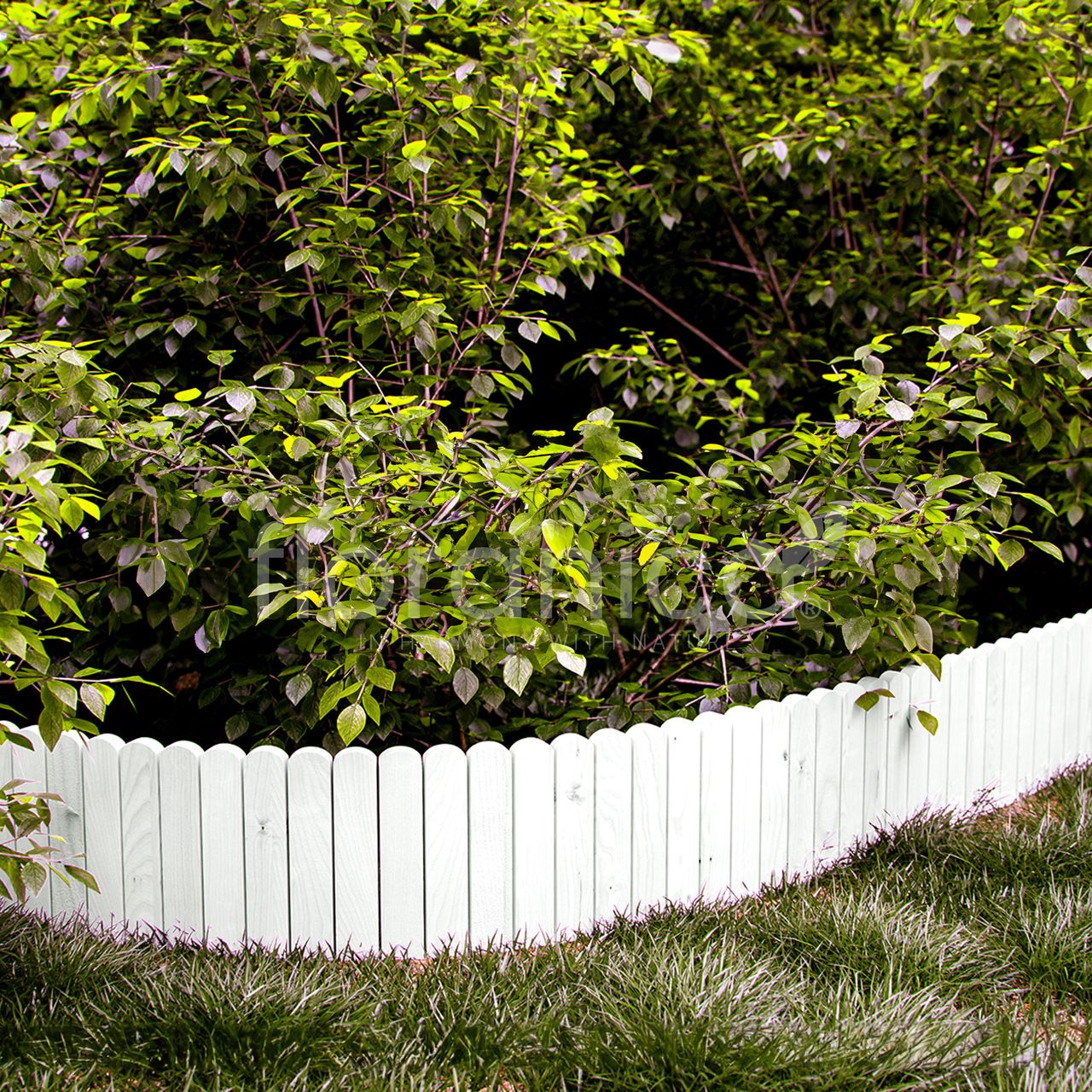 Pemicont Rollborder Flexibler Holzzaun Rolborder Beeteinfassung Rasenkante Gartenzaun