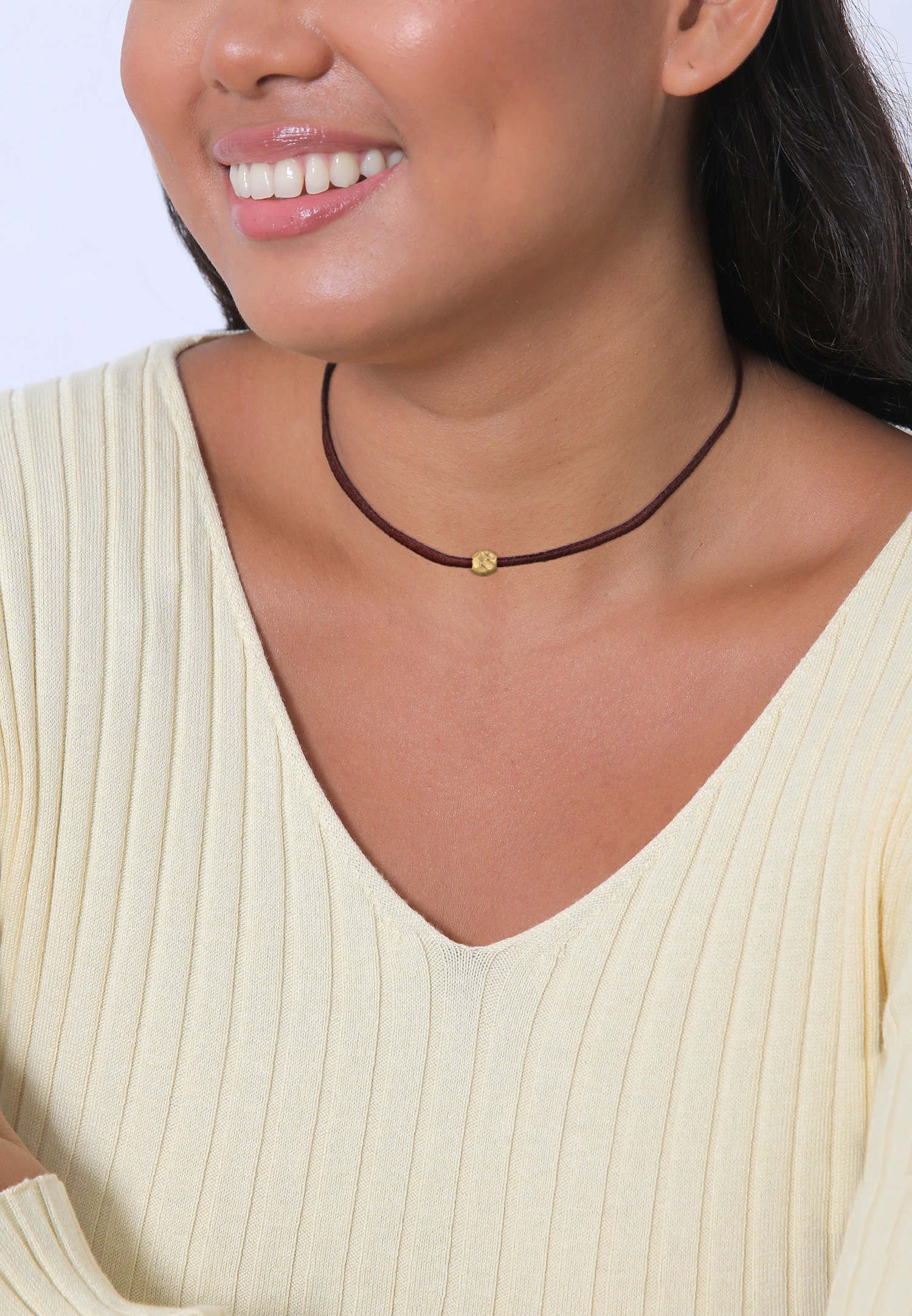 Elli Women's Trendy Pearl Choker with 925 Sterling Silver Synthetic Leather