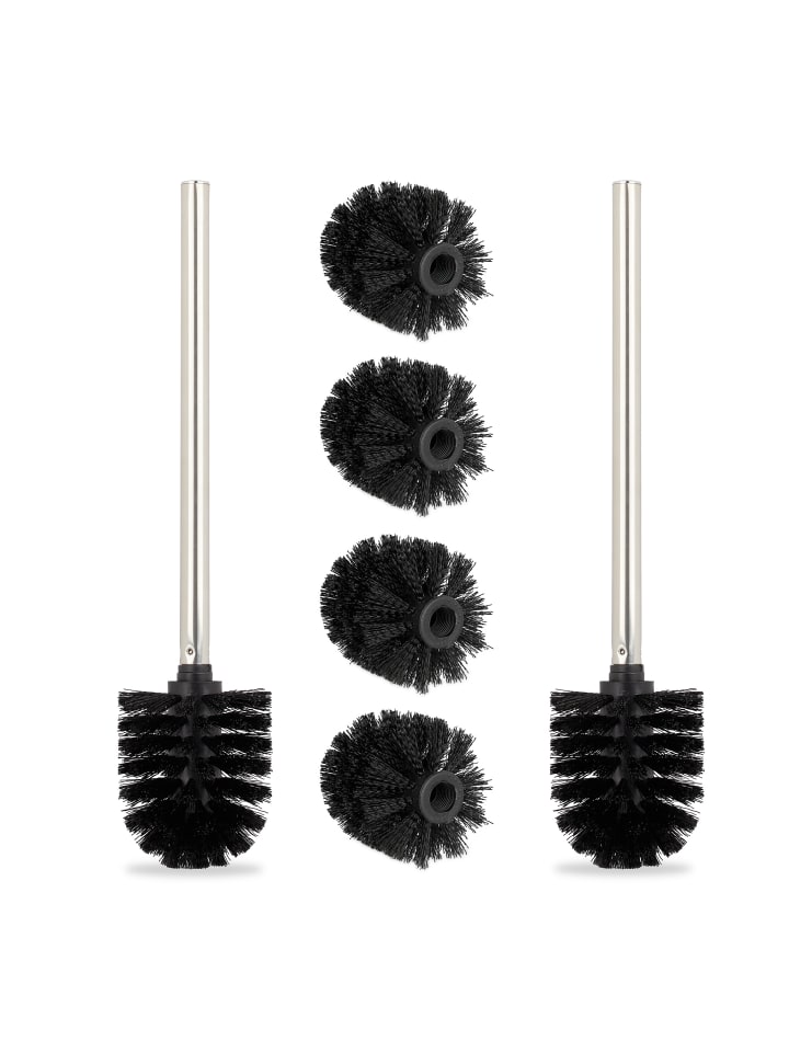 relaxdays 2x Toilettenbürste in Schwarz - (H)35 x Ø 8 cm günstig kaufen onesize