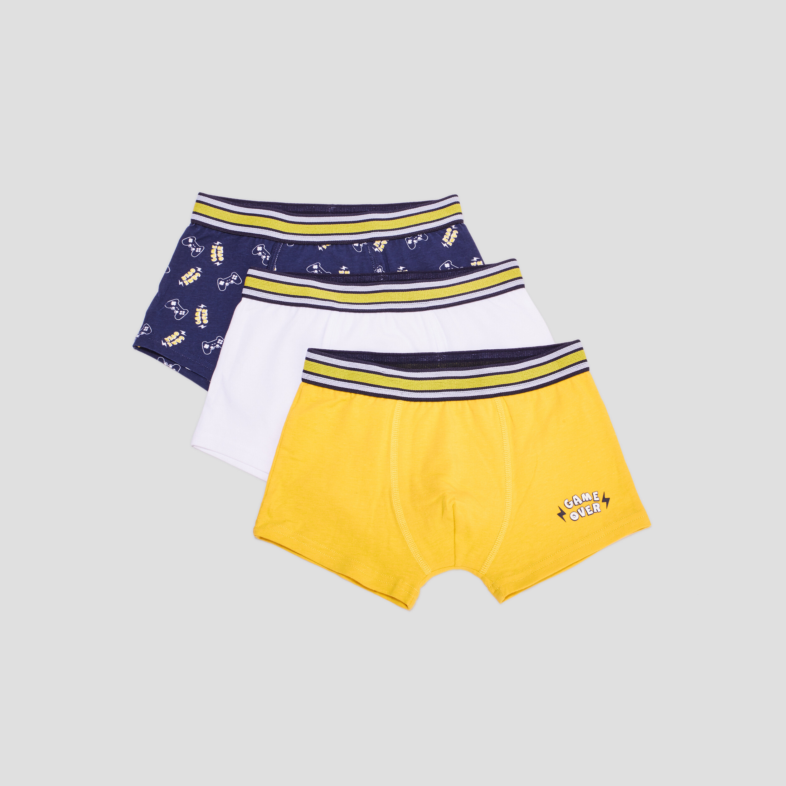 Lot 3 boxers coton jaune garçon | La Halle