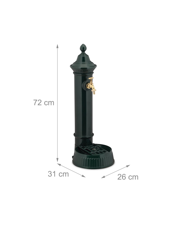 relaxdays Standbrunnen in Dunkelgrün - (H)72 cm günstig kaufen onesize