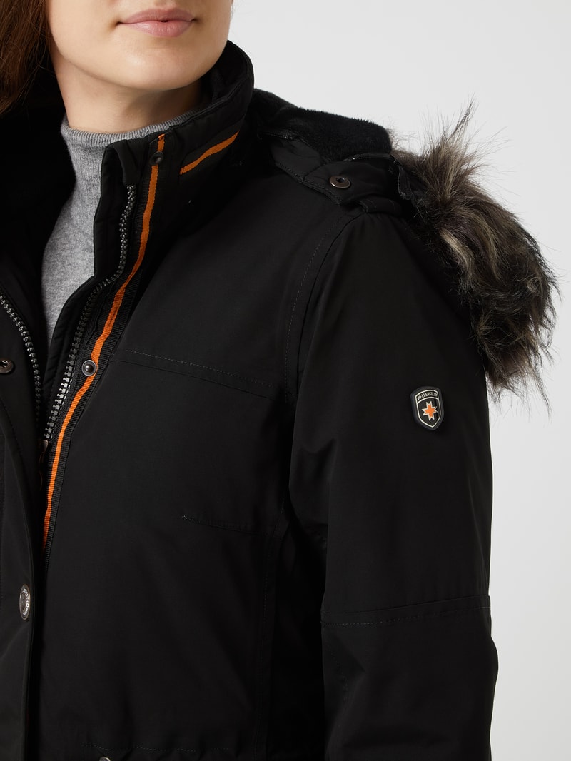Funktionsjacke mit abnehmbarem Webpelz im Modell 'Wolkenlos 878' in schwarz