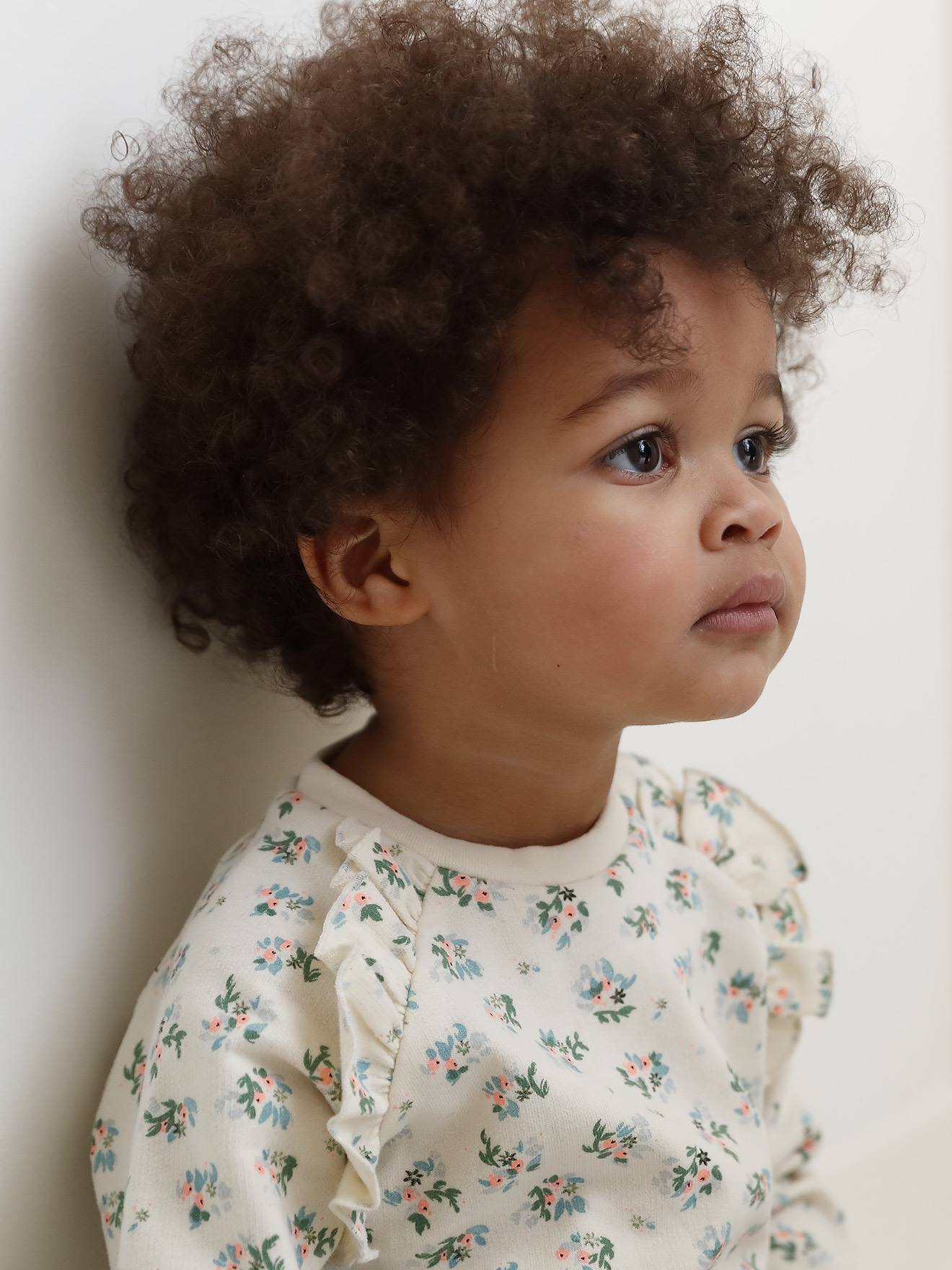 Vertbaudet Mädchen Baby Sweatshirt mit Rüschen - hellrosa