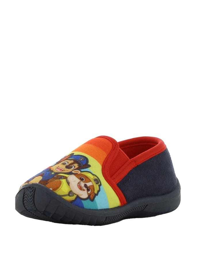 Paw Patrol Hausschuhe mit Paw Patrol Chase und Marshall Motiv, in Regenbogenfarben günstig kaufen
