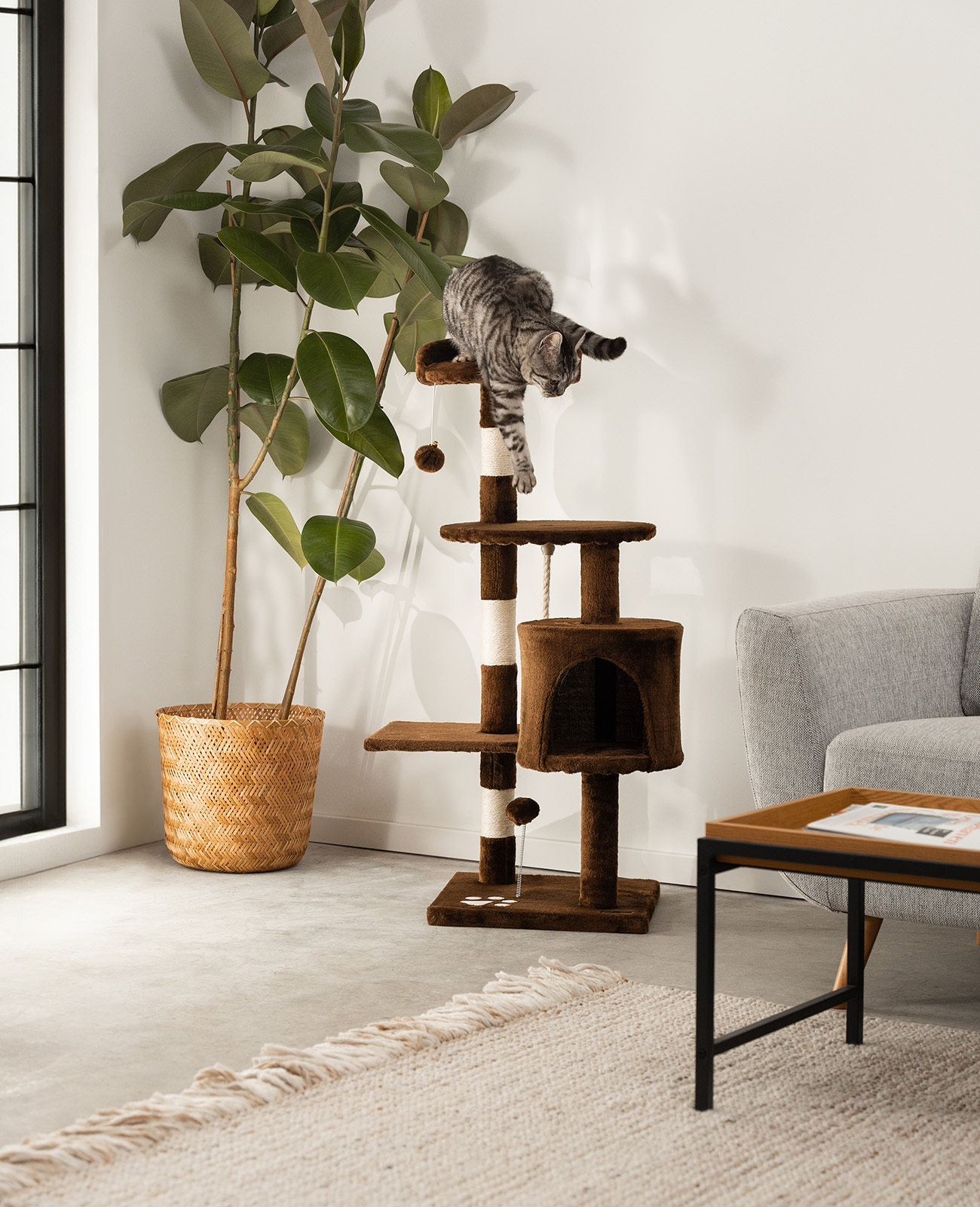 Lionto Kratzbäume Lionto Kratzbaum Höhe 112 cm braun