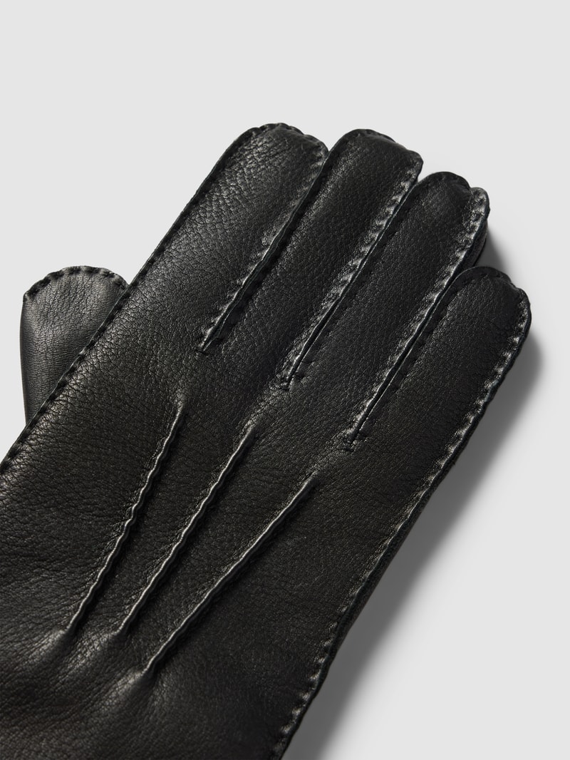 Handschuhe mit Label-Detail Modell 'Garmisch' in schwarz
