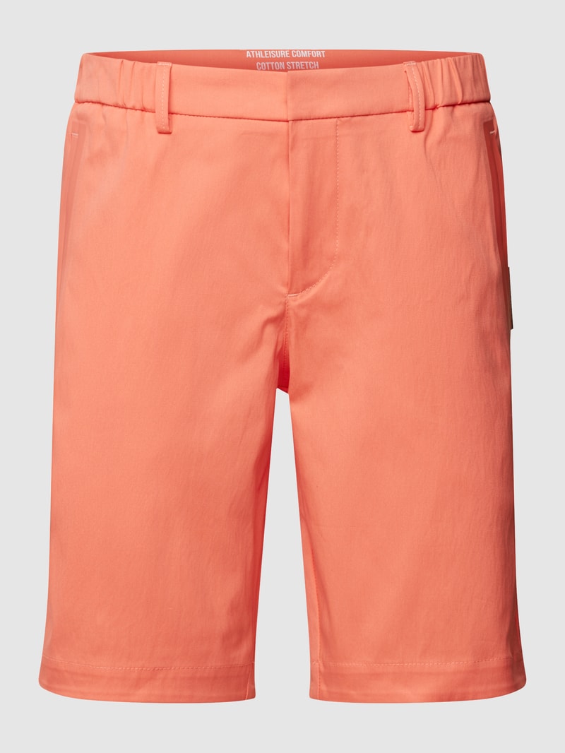 Slim Fit Shorts mit französischen Eingrifftaschen Modell 'Liem' in koralle