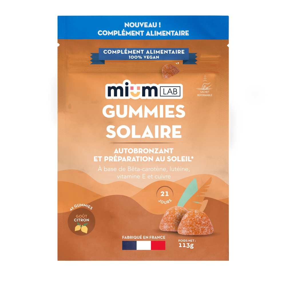 Mium Lab - Ex Les Miraculeux Doypack gummies Solaire sans sucres Compléments alimentaires