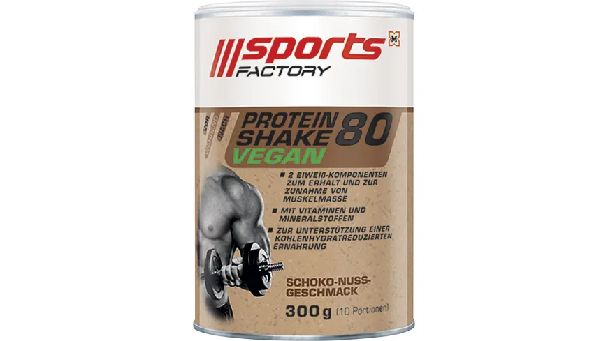SPORTS FACTORY Protein Shake Schoko & Nuss 300 g