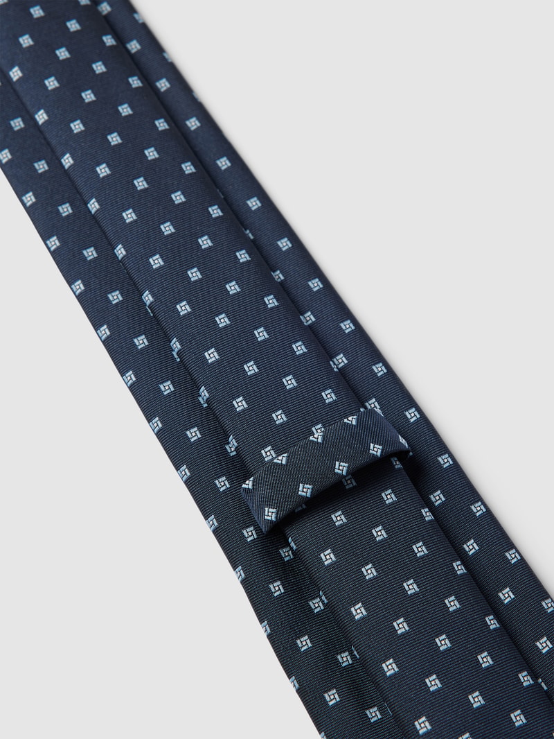 Krawatte mit Allover-Muster Modell 'TIE' in blau