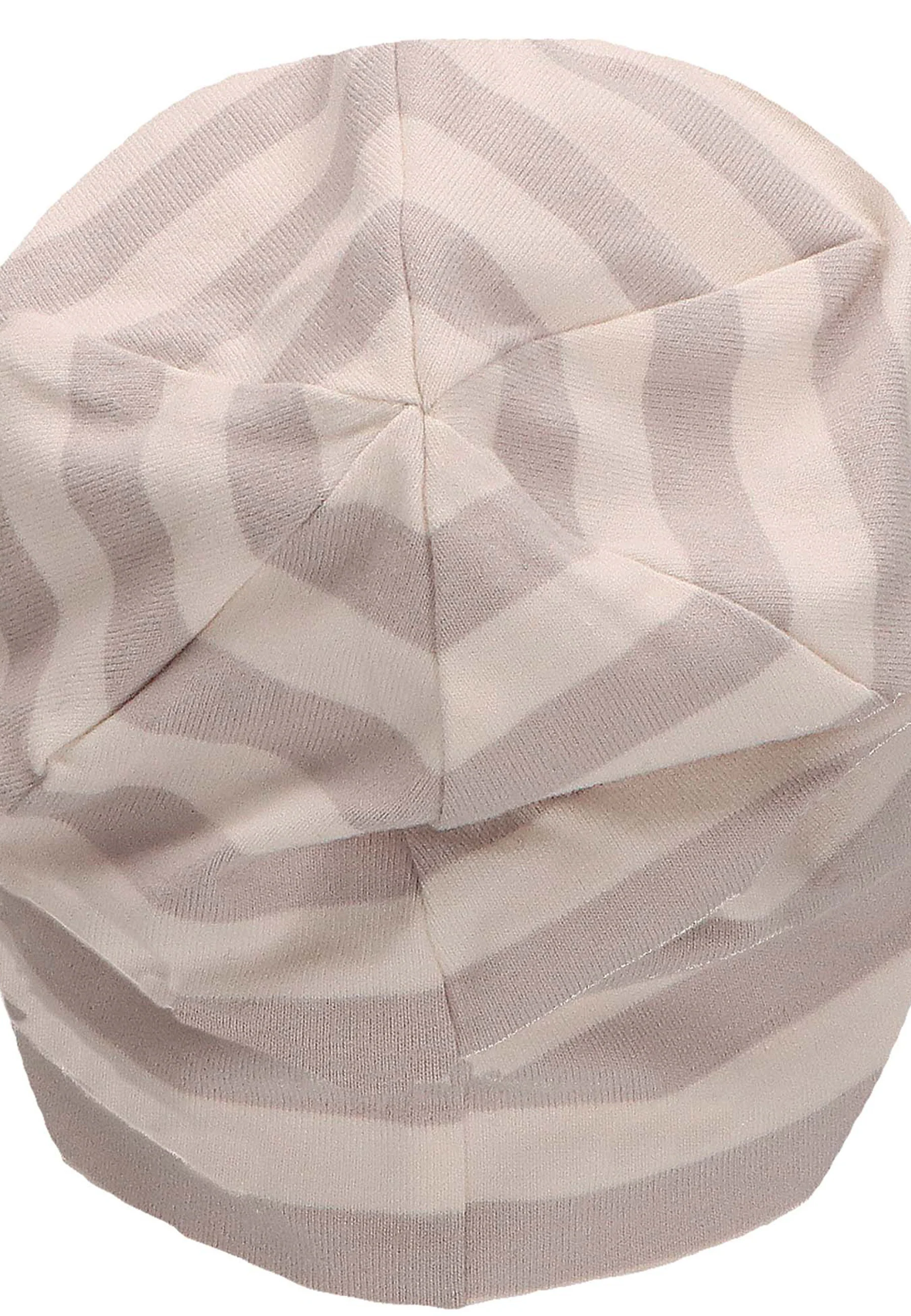 GOTS Slouch-Beanie aus Jersey (Bio) mit Streifen