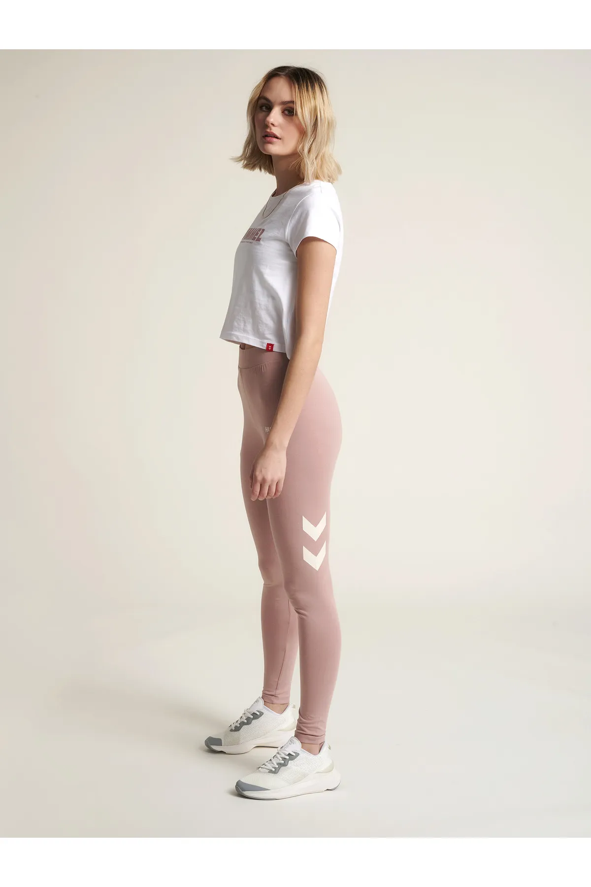 hummel  Sport-Leggings - Rosa - Mittlerer Bund
