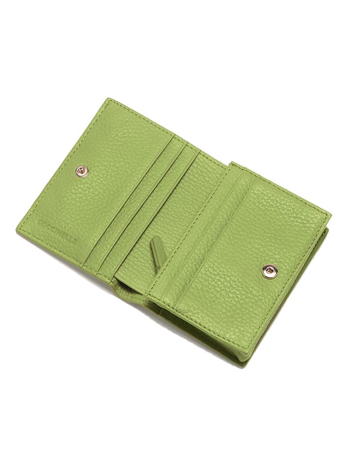 COCCINELLE Leder-Geldbörse in Grün - (B)11 x (H)9 cm günstig kaufen onesize