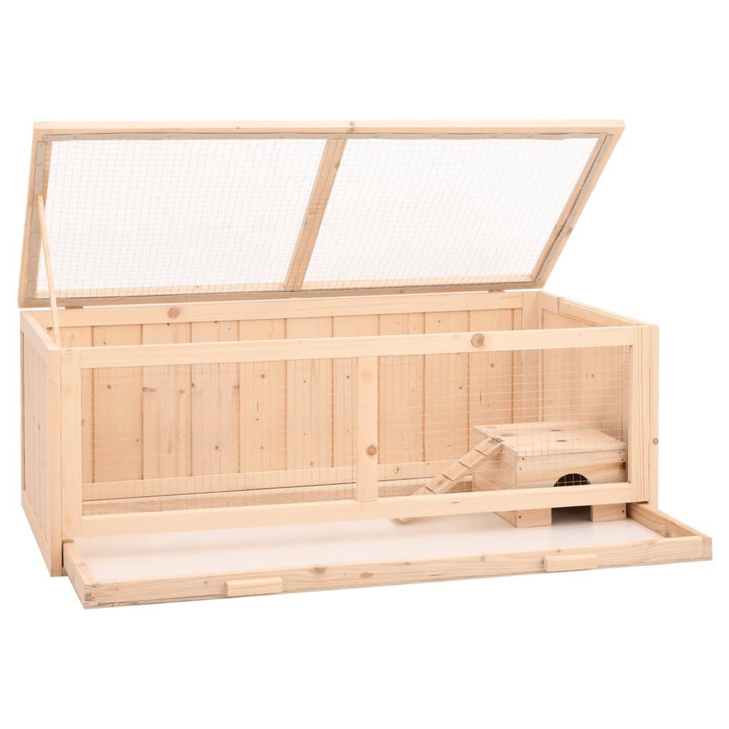 vidaXL Kleintierkäfig Hamsterkäfig 104x52x38 cm Massivholz Tanne