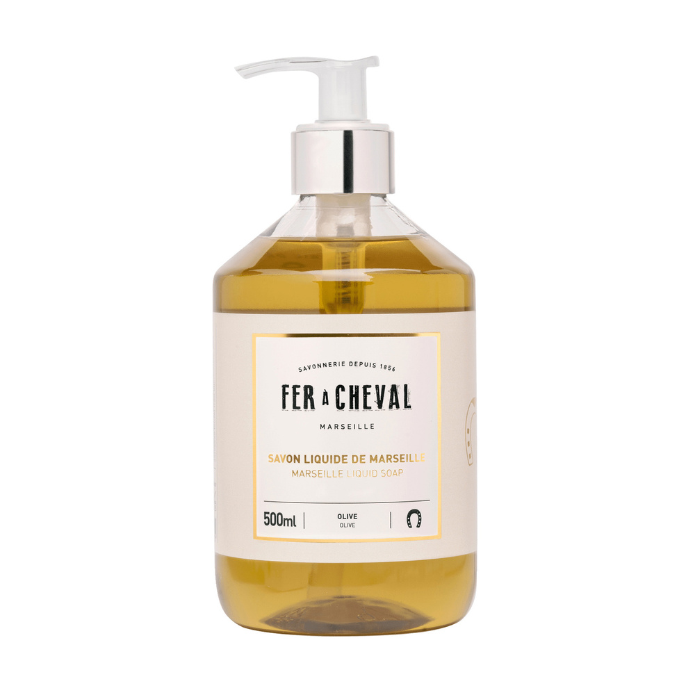 fer à cheval SAVON LIQUIDE DE MARSEILLE A L'HUILE D'OLIVE PRESTIGE 500ML Savon liquide