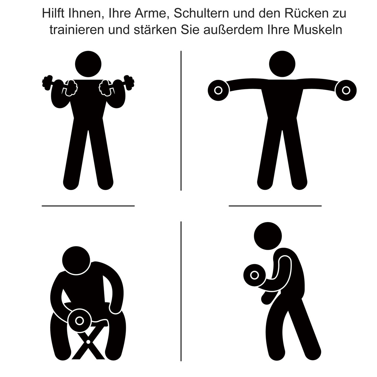 HOMCOM Kurzhantel Set 30KG Hantelset mit Hantelscheiben für Zuhause Schwarz Krafttraining