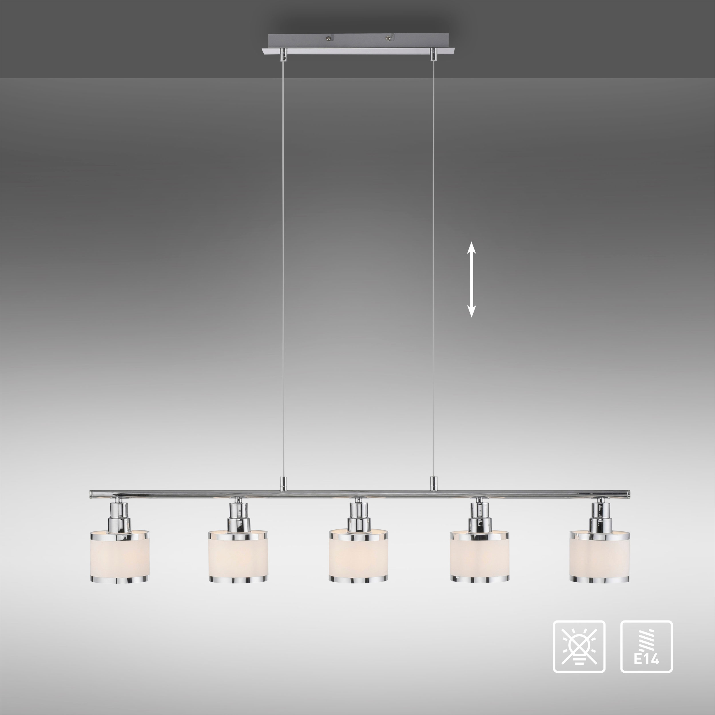 JUST LIGHT.Pendelleuchte 5flg