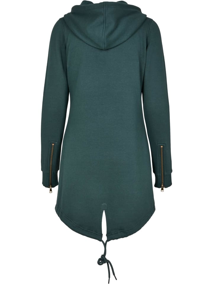 Urban Classics Urban Classics Zip-Kapuzenpullover in bottlegreen günstig kaufen