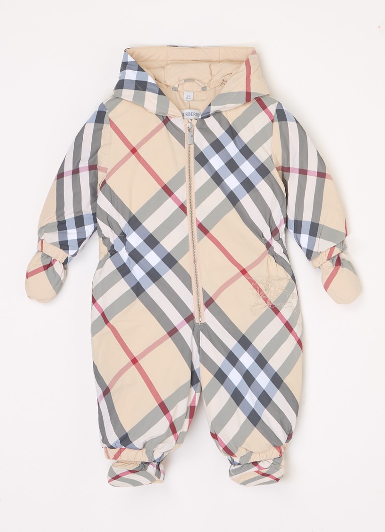 Παιδική ολόσωμη φόρμα Burberry με καπιτονέ γέμιση από πούπουλα