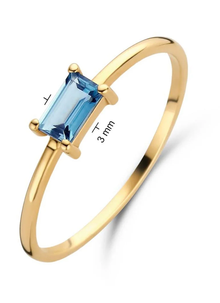 Jackie 14K Gold Medina Topaz ring of 14 carat yellow gold